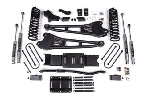 25-26 Ram 3500 4WD (Diesel) 4 Inch Radius Arm Suspension Lift Kit, 3 Inch Rear Lift, Block W/ OE Air Assist - NX2 Shocks BDS Suspension
