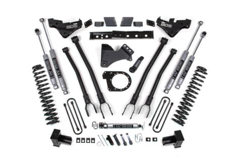 23-26 Ford F-250/F-350 Super Duty 4WD 7 Inch 4-Link Suspension Lift Kit, 5 Inch Rear, Block, Diesel - Fox 2.5 Performance Elite Series Shocks BDS Suspension