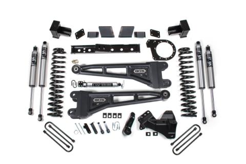 23-26 Ford F-250/F-350 SRW 4WD 7 Inch Radius Arm Suspension Lift Kit, 6 Inch Rear, Leaf Spring, Diesel - NX2 Nitro Series Shocks Front and Rear BDS Suspension