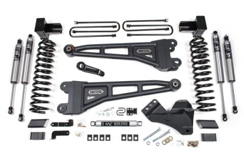 23-26 Ford F-350 DRW 4WD 5 Inch Radius Arm Suspension Lift Kit, 3 Inch Rear, Block, Diesel - Fox 2.5 IFP Performance Series Front and Rear Shocks BDS Suspension