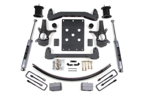 07-13 Chevrolet Silverado 1500 - GMC Sierra 1500 2WD 6 Inch Suspension Lift Kit, 4.5 Inch Rear Lift, Block and Add-A-Leaf, Fox 2.0 IFP Performance Series Shocks BDS Suspension