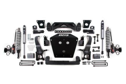 07-15 Toyota Tundra 7 Inch Suspension System, 4 Inch Rear Block - Fox 2.5 Performance Elite Series C/O, Fox 2.0 Performance Series Shocks BDS Suspension