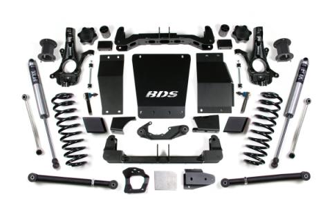 15-20 Chevrolet SUV - GMC SUV 4WD 6 Inch Suspension Lift Kit (Cast Steel), 5 Inch Rear Lift, Coil Spring, Fox 2.0 IFP Performance Series Shocks BDS Suspension