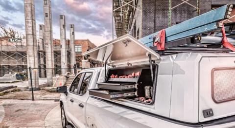 Tacoma Truck Bed Cap SmartCap EVOc Commercial White For 24-26 Toyota Tacoma 5 Foot Standard Bed RSI SmartCap