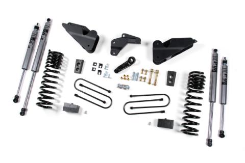 13-18 RAM 3500 4.5 Inch Lift Kit 2 Inch Rear Block Fox Shocks Zone Offroad