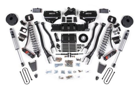 25-26 Ram 3500 (Diesel) 4 Inch 4-Link Suspension Lift Kit W/ Indexing Ring, 3 Inch Rear Lift, Block W/ OE Air Assist - Fox 2.5 PES C/O, Fox 2.5 IFP PS Shocks BDS Suspension