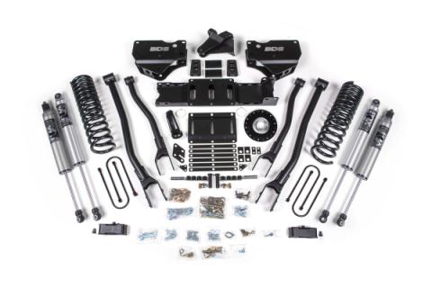 25-26 Ram 3500 (Gas) 4 Inch 4-Link Suspension Lift Kit W/ Indexing Ring, 2 Inch Rear Lift w/o Overload, Block - Fox 2.5 IFP PS Shocks BDS Suspension