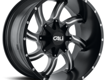 Cast Aluminum Wheels Twisted 9102 SB 20x9 Milled Spokes Satin Black 5 On 127/5 On139.7 Bolt Pattern 0 Offset Cali Offroad Wheels