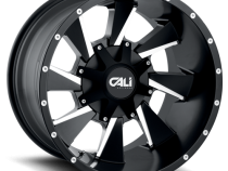 Cast Aluminum Wheels Distorted 9106 SB 24x12 Milled Spokes Satin Black 8 On 180 Bolt Pattern -44 Offset Cali Offroad Wheels