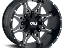 Cast Aluminum Wheels Obnoxious 9107 SB 22x12 Milled Spokes Satin Black 8 On 165.1/8 On170 Bolt Pattern -44 Offset Cali Offroad Wheels