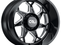 Cast Aluminum Wheels Sevenfold 9111 GB 20x12 Milled Spokes Gloss Black 6 On 139.7 Bolt Pattern -51 Offset Cali Offroad Wheels