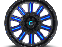 Aluminum Wheels 18X9 Hardline D646 6 On 135/6 On 139.7 Gloss Black/Candy Blue 106.1 Bore 2 Offset Fuel Off Road Wheels