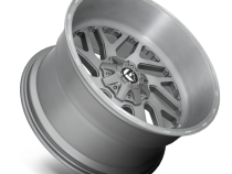 Aluminum Wheels 20X12 Triton Platinum D715 8 On 165.1 Brush Gunmetal Gray/Clear Tint 125.1 Bore -43 Offset Mesh Spoke Fuel Off Road Wheels