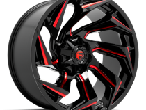 Aluminum Wheels 17X9 Reaction D755 6 On 135/6 On 139.7 Gloss Black Milled Red Tint 106.1 Bore 1 Offset Fuel Off Road Wheels