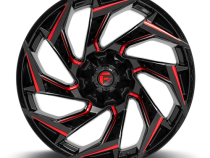 Aluminum Wheels 20X10 Reaction D755 8 On 165.1 Gloss Black Milled Red Tint 125.2 Bore -18 Offset Fuel Off Road Wheels