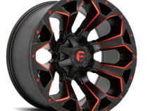 Aluminum Wheels 18X9 Assault D787 8 On 165.1 Matte Black Milled Red Tint 125.1 Bore 1 Offset Fuel Off Road Wheels