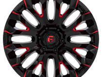 Aluminum Wheels 18X9 Quake D829 5 On 139.7 Gloss Black Milled Red 78.1 Bore 1 Offset Fuel Off Road Wheels