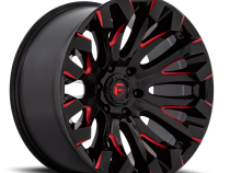 Aluminum Wheels 20X9 Quake D829 5 On 139.7 Gloss Black Milled Red 78.1 Bore 1 Offset Fuel Off Road Wheels