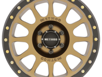 Aluminum Wheels 18x9 NV MR305 Bolt Pattern 6 On 139.7 Offset -12 Lip Size 1.46 Method Bronze BRZ Black Street Loc Method