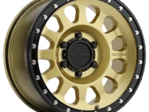 Aluminum Wheels 17x8.5 MR315 Bolt Pattern 6 On 139.7 Offset 0 Lip Size 1.65 Gold GD Black Street Loc Method