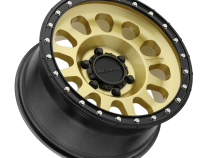 Aluminum Wheels 17x8.5 MR315 Bolt Pattern 6 On 139.7 Offset 0 Lip Size 1.65 Gold GD Black Street Loc Method