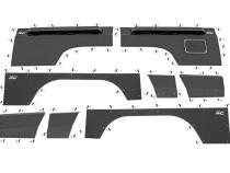 Jeep Front &amp;amp; Rear Upper and Lower Quarter Panel Armor-97-01 Cherokee XJ Rough Country