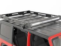 Jeep Roof Rack System w/Black-Series LED Lights 07-18 Wrangler JK Rough Country