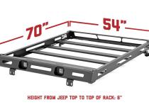 Jeep Roof Rack System w/Black-Series LED Lights 07-18 Wrangler JK Rough Country
