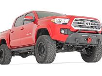 Front Bumper Hybrid Winch Mount Only with 20 Inch DRL LED Light Bar 16-22 Toyota Tacoma Rough Country