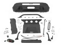 Front Bumper Hybrid Winch Mount Only with 20 Inch DRL LED Light Bar 16-22 Toyota Tacoma Rough Country