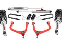 3.5 Inch Lift Kit N3 Struts Red Chevy Silverado 1500 2WD/4WD (2025-2026) Rough Country