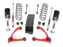 3.5 Inch Lift Kit N3 Struts Forged UCAs RED Chevy/GMC SUV 1500 (07-20) Rough Country