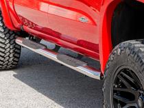 GM Stainless Steel Oval Nerf Step Bars 19-21 GM 1500 / 20-21 2500HD/3500 HD Crew Cab Rough Country