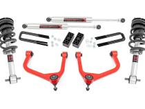 3.5 Inch Lift Kit M1 Struts/M1 Red GMC Sierra 1500 2WD/4WD (2019-2025) Rough Country