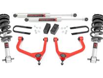 3.5 Inch Lift Kit Mono Leaf Rear M1 Struts/M1 Red GMC Sierra 1500 (25-26) Rough Country