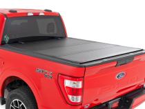 Hard Tri-Fold Flip Up Bed Cover 5 Foot 7 Inch Bed Ford F-150 2WD/4WD (2015-2020) Rough Country