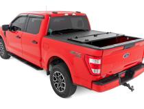 Hard Tri-Fold Flip Up Bed Cover 5 Foot 7 Inch Bed Ford F-150 2WD/4WD (2015-2020) Rough Country