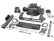 High Winch Mount All Models 9500S 20 Inch Black Single Row LED White DRL Ford Bronco (21-25) Rough Country