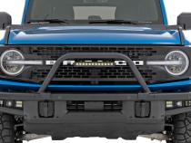 Safari Bar 12 Inch LED Light Bar Black Single Row OE Modular Steel Ford Bronco (21-25) Rough Country