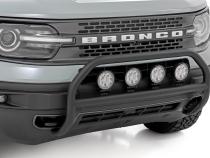 Nudge Bar w/ Tow Hooks 20 Inch Black DRL Single Row LED Ford Bronco Sport (21-24) Rough Country