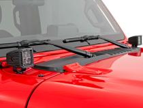 Jeep 2 Inch LED Cube Easy-Mount Kit 18-20 Wrangler JL 20-Up Gladiator-Black Series w/Amber DRL  Rough Country