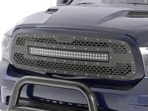 Dodge Mesh Grille 30 Inch Dual Row Black Series LED w/Cool White DRL 13-18 RAM 1500 Rough Country