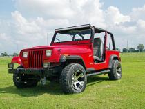 Jeep 50 Inch Straight LED Light Bar Upper Windshield Mounts 87-95 YJ Rough Country