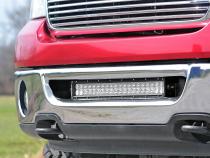 Ford 20 Inch LED Light Bar Hidden Bumper Mounts 06-08 F-150 Rough Country