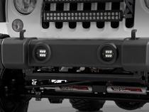 Jeep 2 Inch Cree LED Fog Light Kit Black Series 10-18 Wrangler JK Rough Country