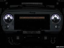 8 Inch Black Series LED Light Bar Single Row Amber DRL Rough Country