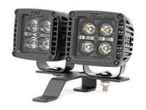 Jeep Quad LED Light Pod Kit -Black Series 18-20 JL 20-Up Gladiator Rough Country