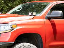 Toyota 2-inch LED Lower Windshield Ditch Kit (14-20 Tundra Black Series w/ Amber White DRL) Rough Country
