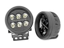 Black Series Round LED Light Pair 3.5 Inch Amber DRL Rough Country