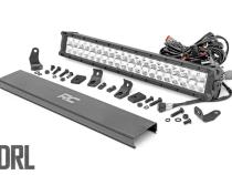 20-inch Cree LED Light Bar Dual Row Chrome Series w/ Amber DRL Rough Country